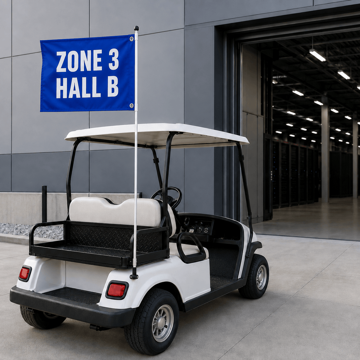 Fest Flags Site Vehicle Flags Zone Flags for Data Centers, Warehouses & Construction Sites — Area & Work Zone Identification