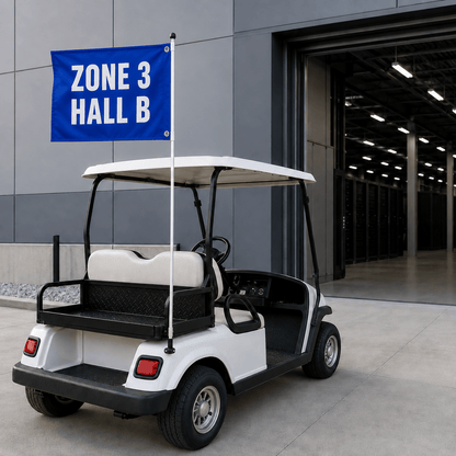 Fest Flags Site Vehicle Flags Zone Flags for Data Centers, Warehouses & Construction Sites — Area & Work Zone Identification
