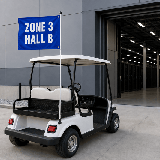 Fest Flags Site Vehicle Flags Zone Flags for Data Centers, Warehouses & Construction Sites — Area & Work Zone Identification