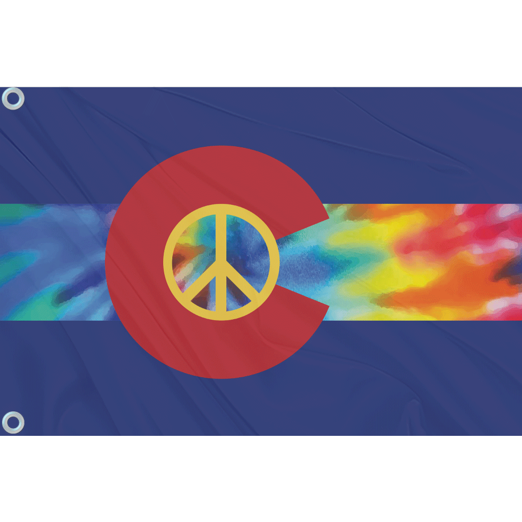 Fest Flags State 6 X 9 Inch Rectangle / Single Sided Colorado Peace Flag