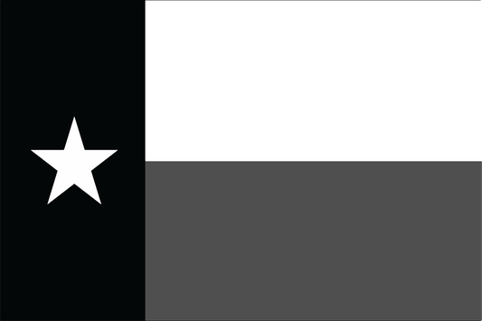 Fest Flags State 6 X 9 Inch Rectangle / Single Sided Texas State Flag - Black Grey