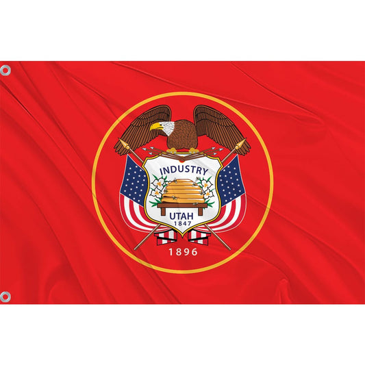 Fest Flags State 6 X 9 Inch Rectangle / Single Sided Utah State Flag | Red