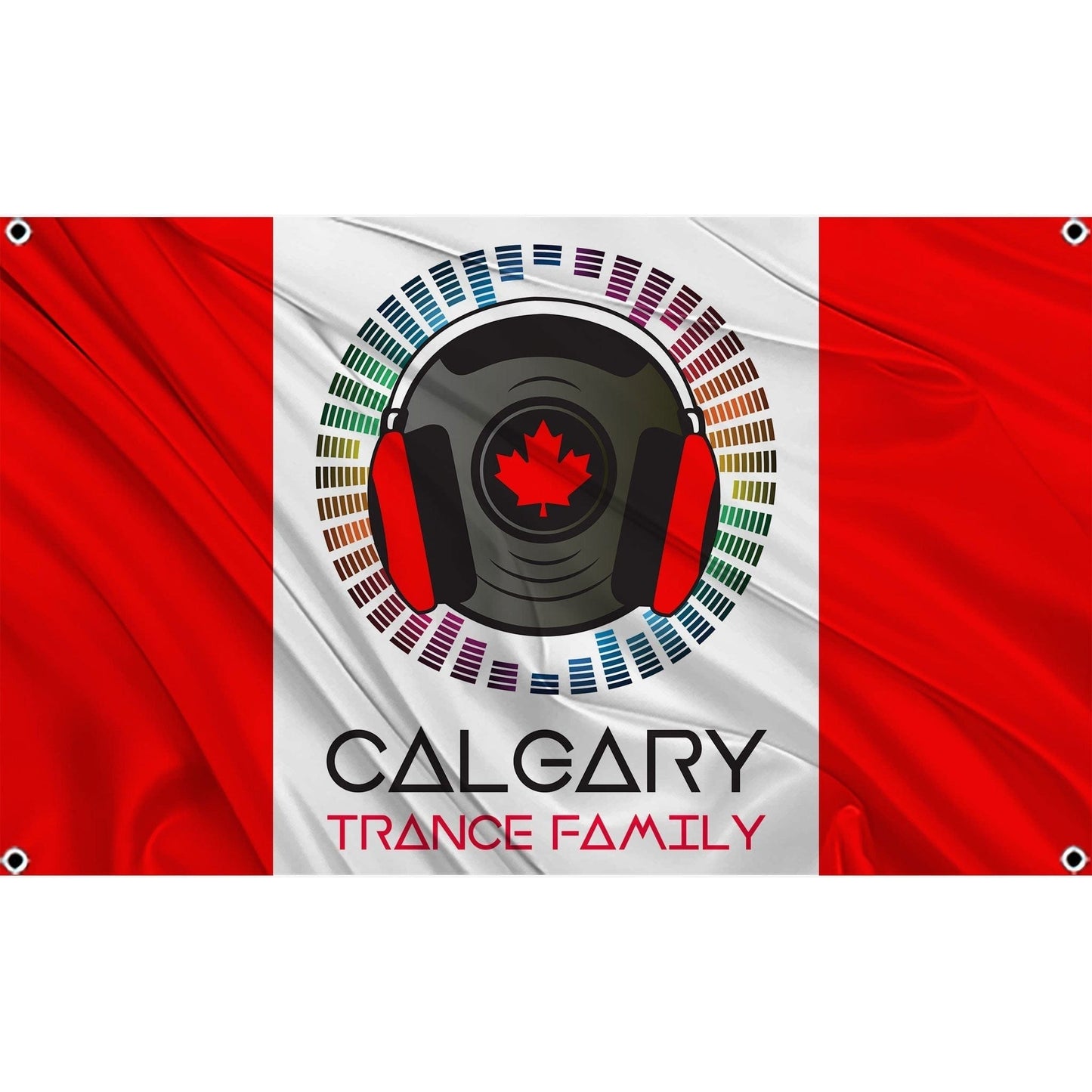 Fest Flags Trippy 1 X 2 / Single Sided Calgary Trance Family Flag
