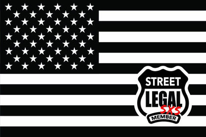 festflags Custom ATV Flags 12 x 18 Inch Rectangle / Double Sided StreetLegal.us - Whip Flags - USA - Black