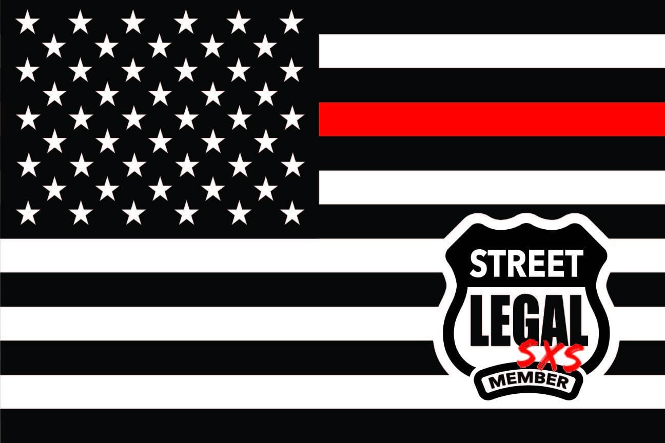 festflags Custom ATV Flags 12 x 18 Inch Rectangle / Single Sided StreetLegal.us - Whip Flags - Red Line