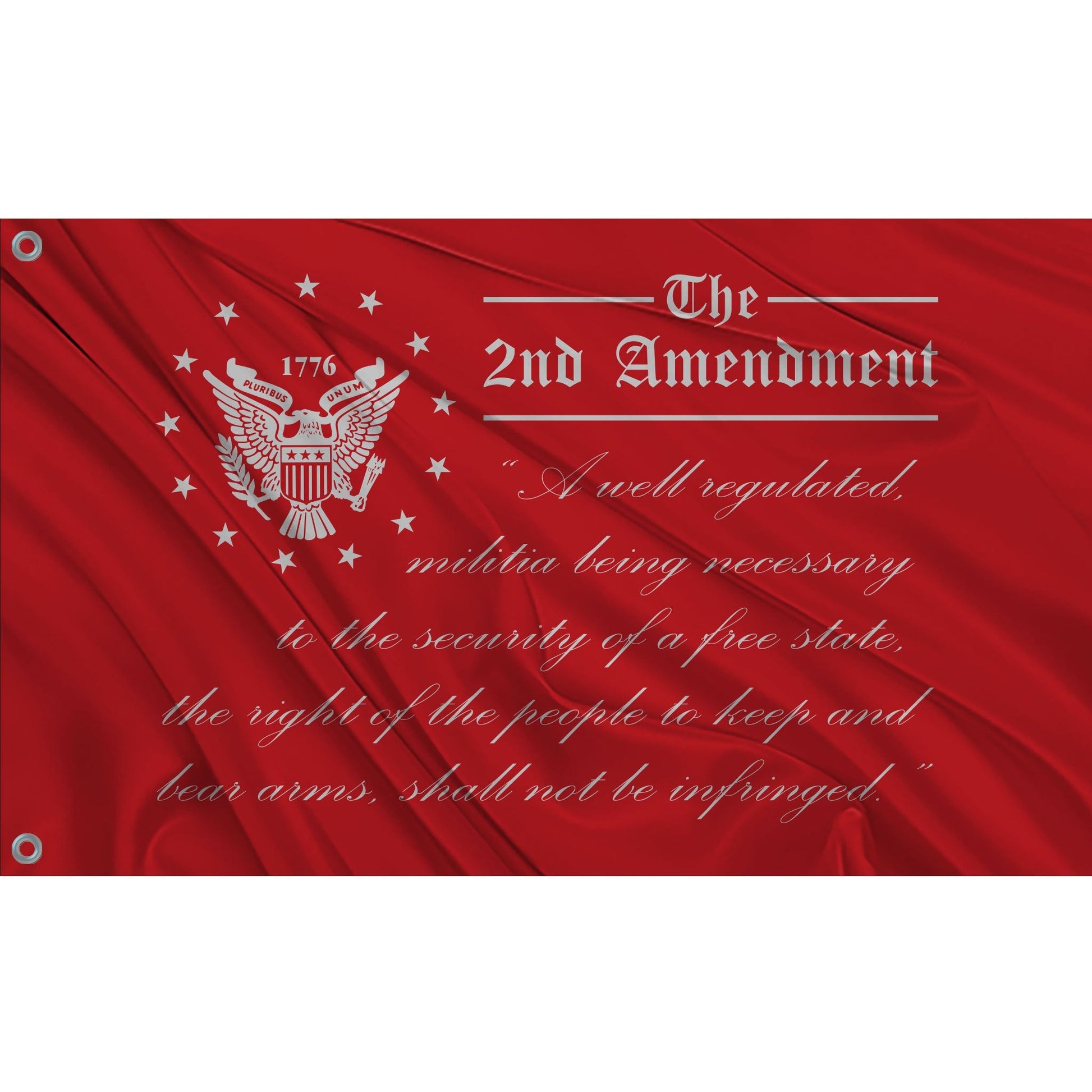 festflags Custom ATV Flags 6 X 9 Inch Rectangle / Single Sided 2nd Amendment Flag - Red with White