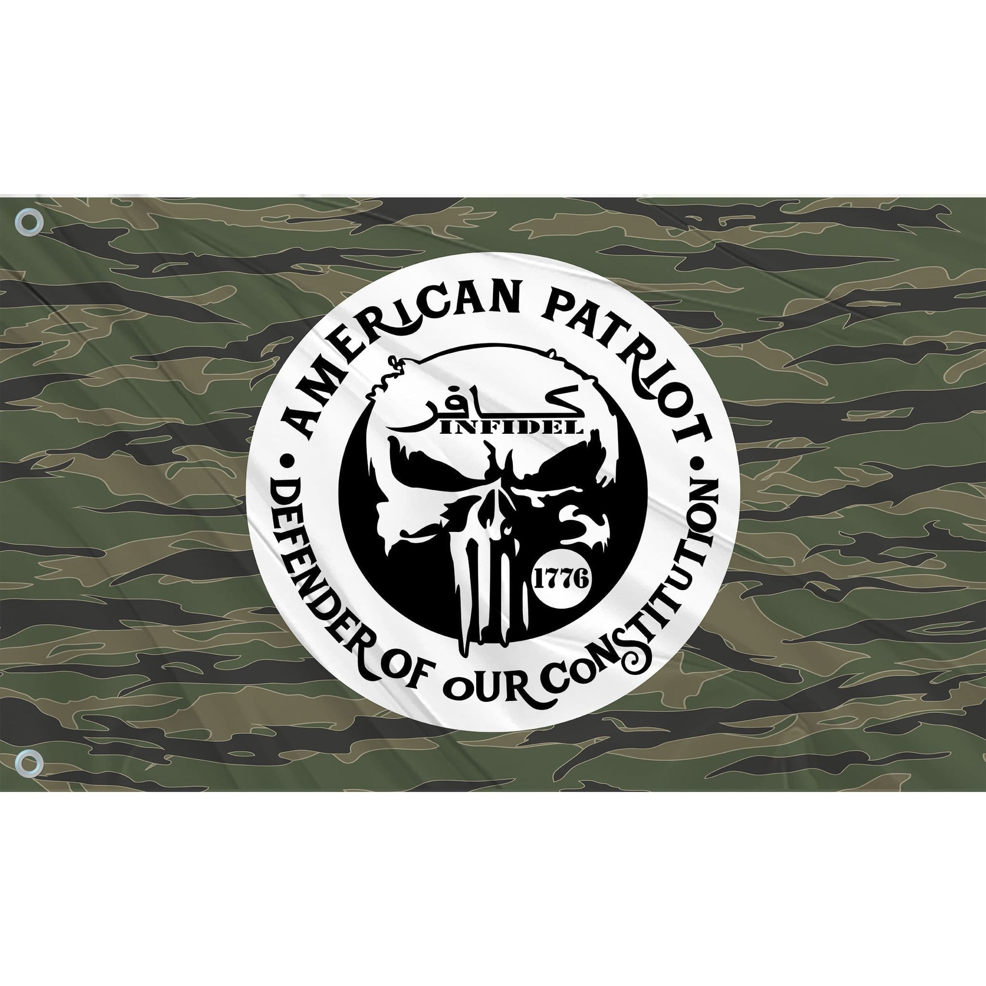 festflags Custom ATV Flags 6 X 9 Inch Rectangle / Single Sided American Patriot Flag - Camo with White