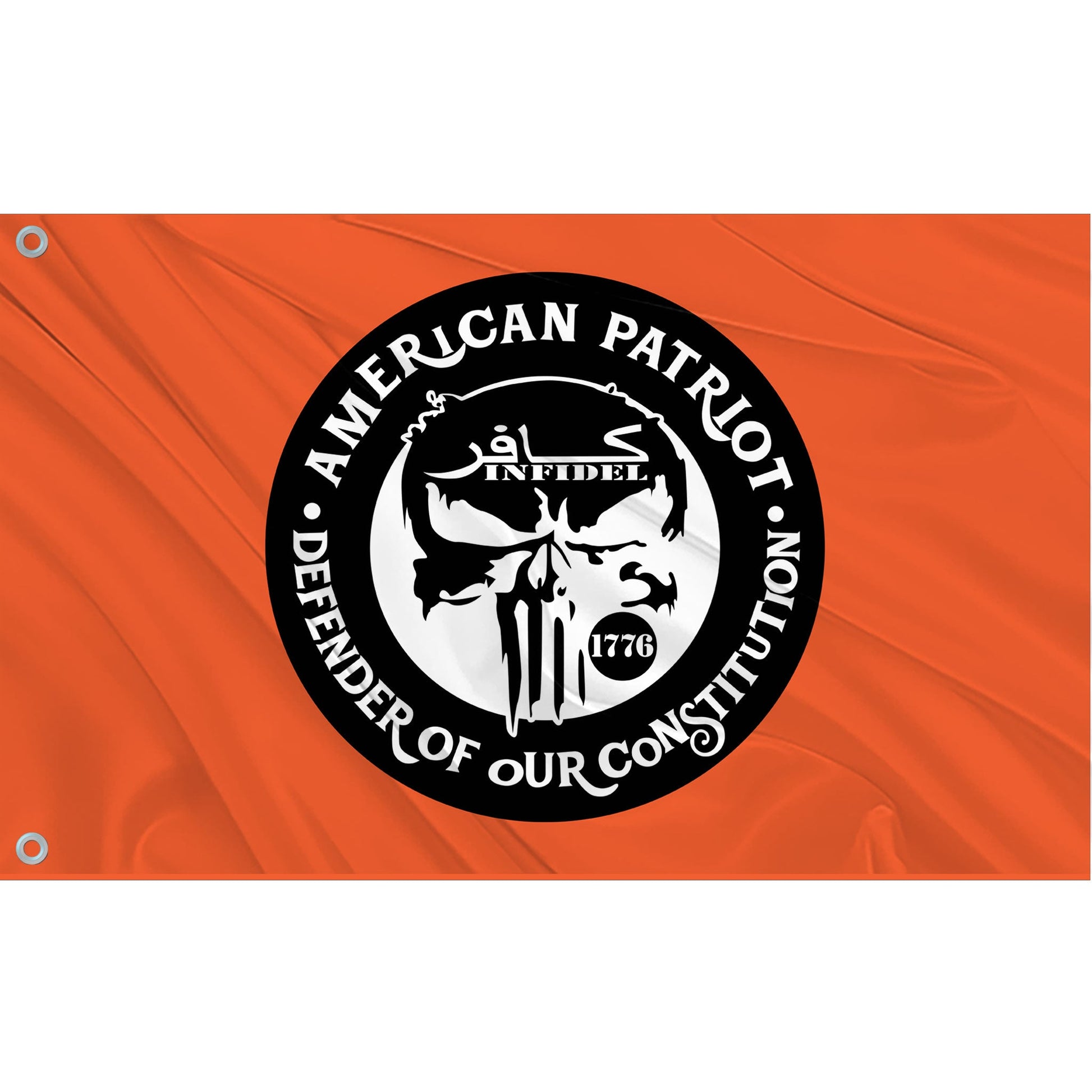 festflags Custom ATV Flags 6 X 9 Inch Rectangle / Single Sided American Patriot Flag - Orange with Black