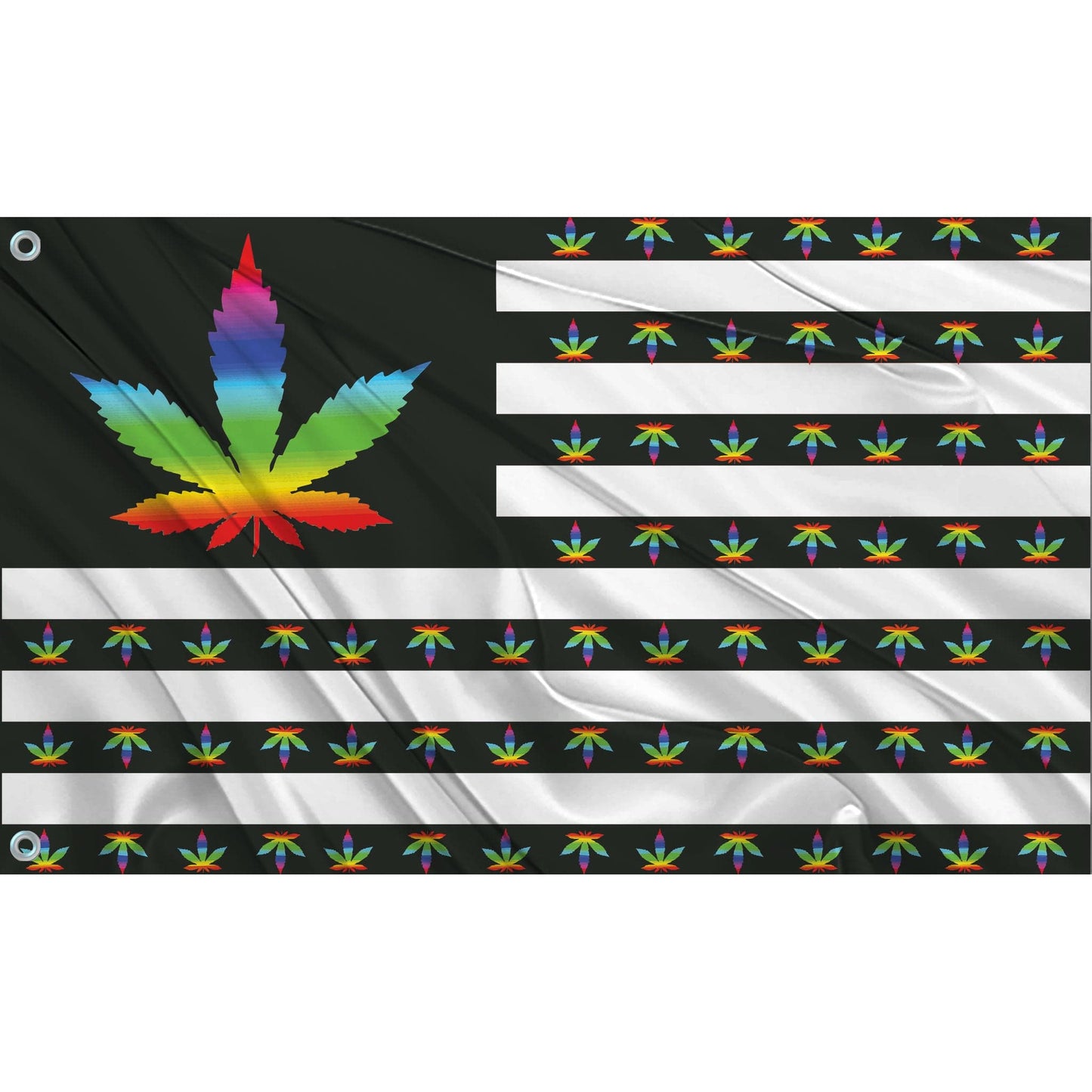 festflags Custom ATV Flags 6 X 9 Inch Rectangle / Single Sided Multi Leaf USA Flag