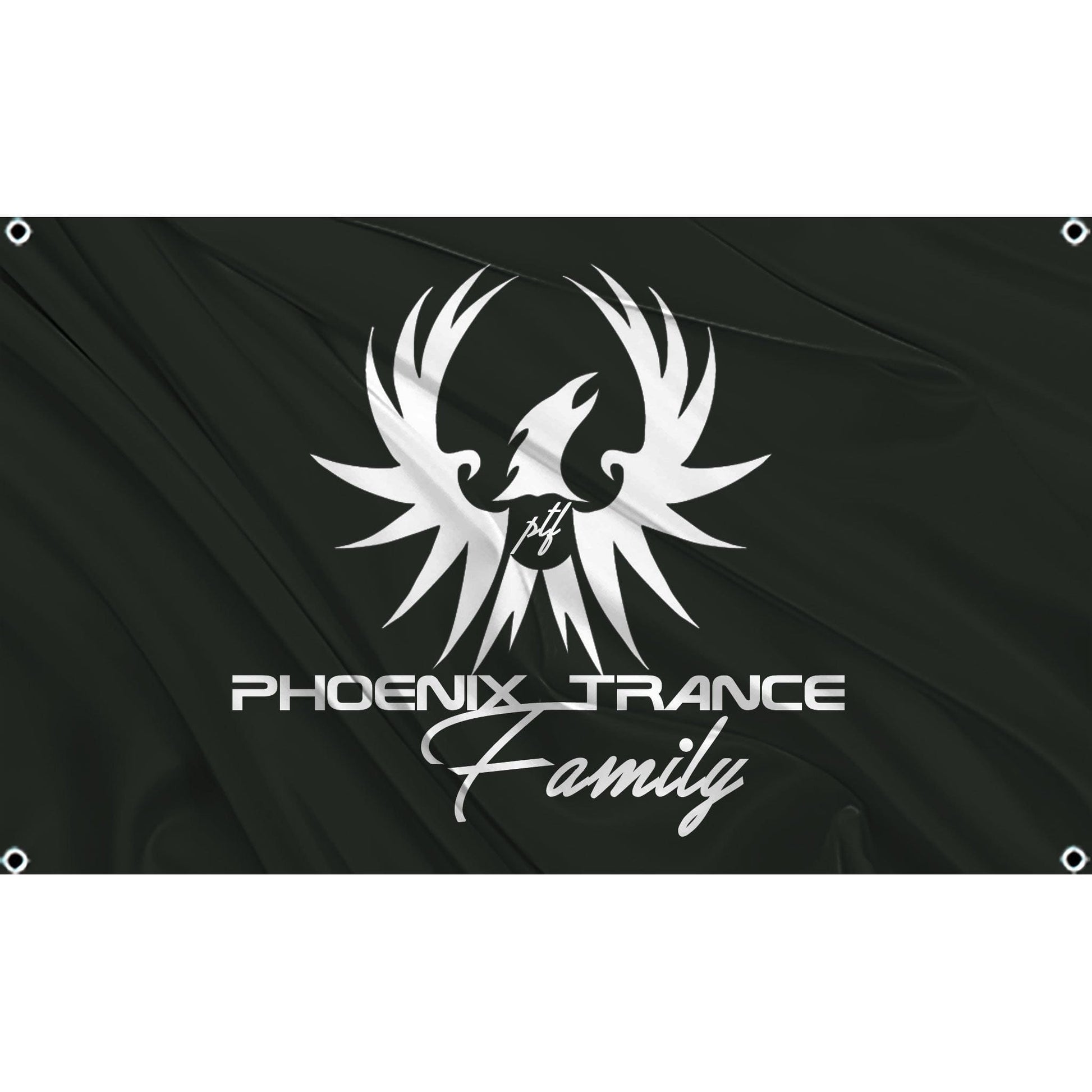 festflags Trippy 1 X 2 / Single Sided / Grummets in each corner Phoenix Trance Family Flag (Black)
