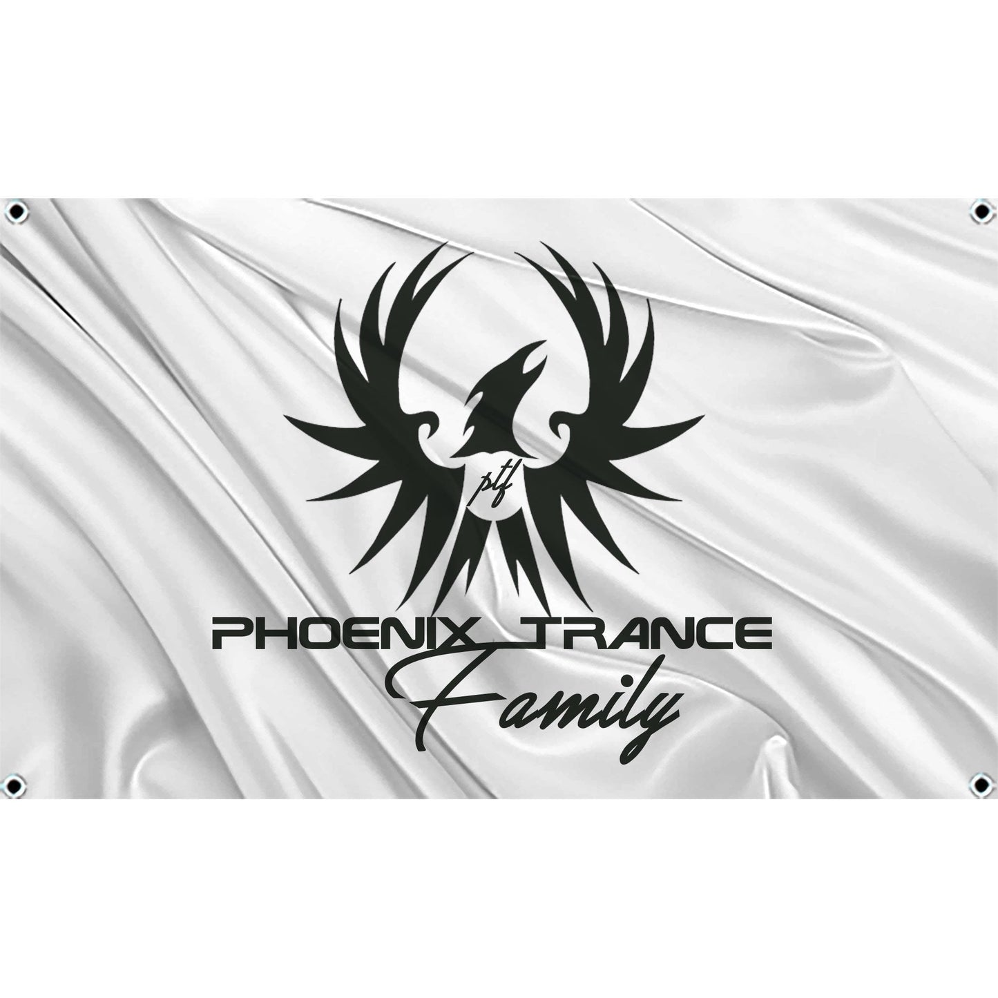 festflags Trippy 1 X 2 / Single Sided / Grummets in each corner Phoenix Trance Family Flag (White)