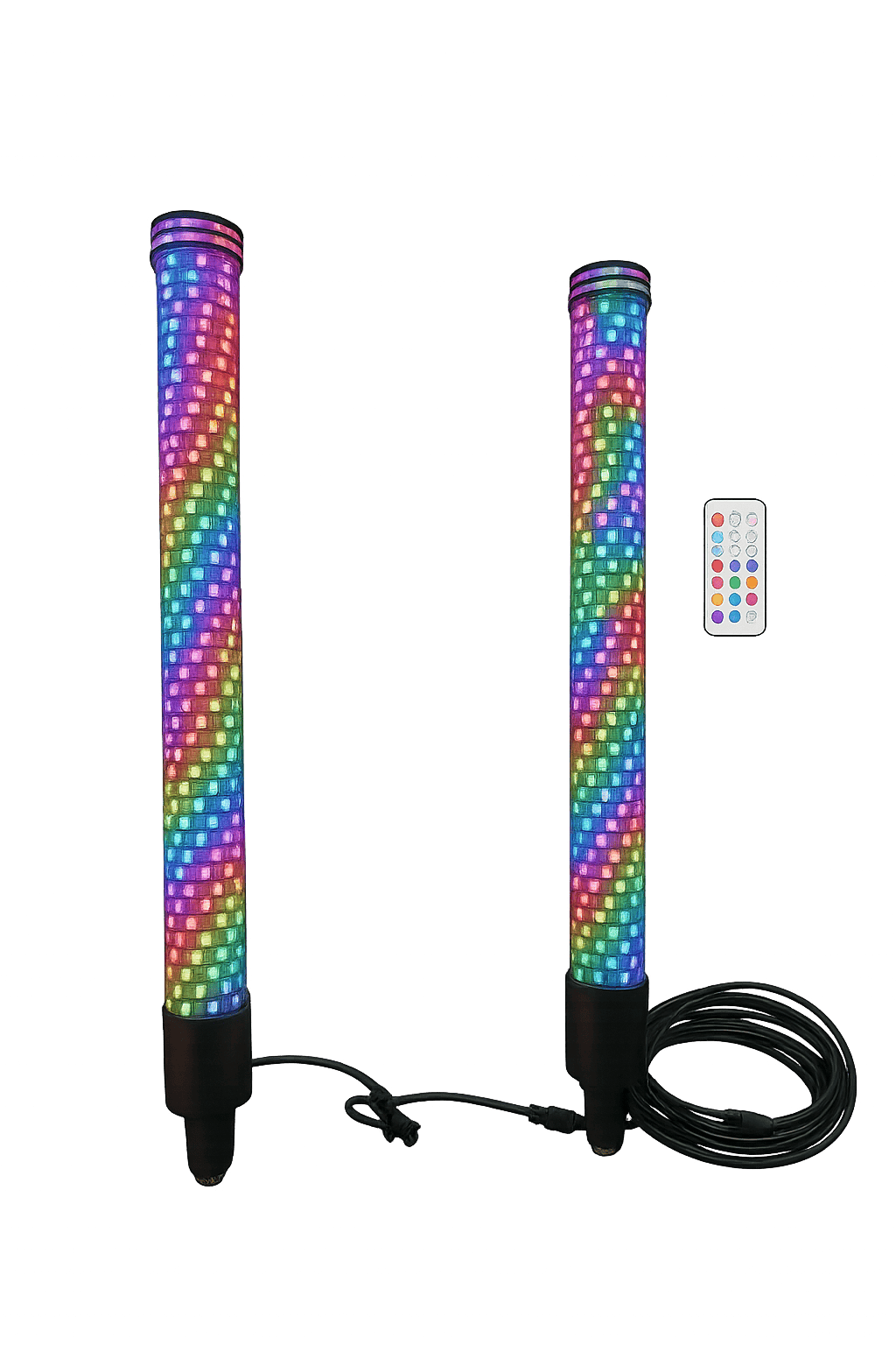 R1 Industries LED Whips Pro Series LED Light Whips – World's Best Lifetime Warranty | 2ft Fatty, 3ft & 4ft | Pair