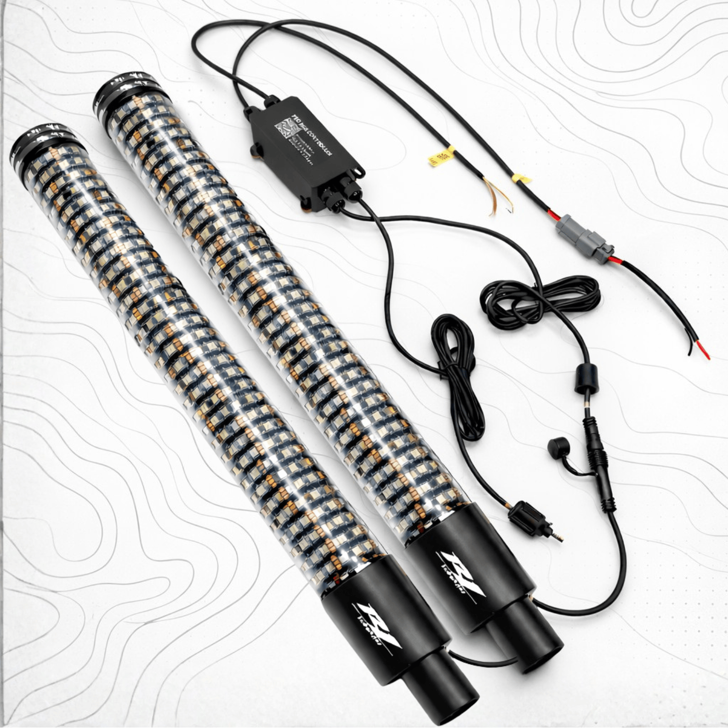 R1 Industries LED Whips Pro Series LED Light Whips – World's Best Lifetime Warranty | 2ft Fatty, 3ft & 4ft | Pair