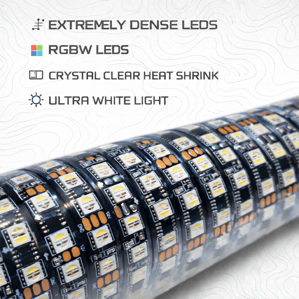 R1 Industries LED Whips Pro Series LED Light Whips – World's Best Lifetime Warranty | 2ft Fatty, 3ft & 4ft | Pair
