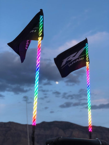R1 Industries LED Whips Pro Series LED Light Whips – World's Best Lifetime Warranty | 2ft Fatty, 3ft & 4ft | Pair