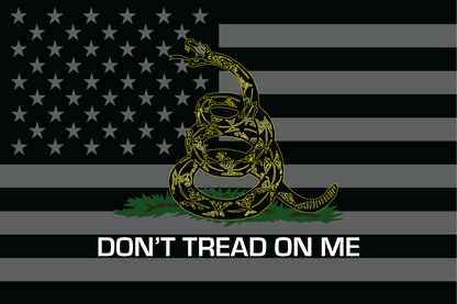 Fest Flags Custom ATV Flags 12 X 18 Inch Rectangle / Single Sided Gadsden | Don't Tread On Me - Whip Flag - Dark - USA