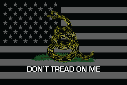 Fest Flags Custom ATV Flags 12 X 18 Inch Rectangle / Single Sided Gadsden | Don't Tread On Me - Whip Flag - Dark - USA